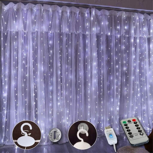 300 LED Curtain Fairy Lights